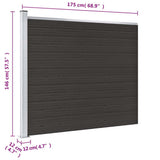 148985 Fence Panel WPC 175x146 cm Black