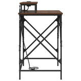 Desk with Shelf Brown Oak 100 x 50 x 86.5 cm Engineered Wood 859399