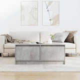 Coffee Table with Drawers Concrete Grey 100x100x40 cm 3328402