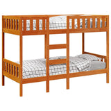 Bunk Bed Wax Brown 90x200 cm Solid Wood Pine 3308603