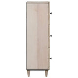 Highboard White 40 x 33 x 110 cm Solid mango wood 4018145