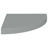 Floating Corner Shelves 4 pcs Grey 35x35x3.8 cm MDF 323924