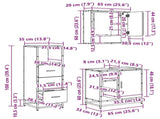 Bathroom Furniture Set with Door 3 pcs Old Wood Engineered Wood 3402369