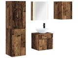Bathroom Cabinet Set 5 pcs Old Wood 43 x 11.5 x 60.5 cm 3407357