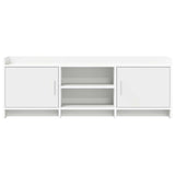 TV Cabinet 130 x 33 x 47 cm White Engineered Wood 8011171