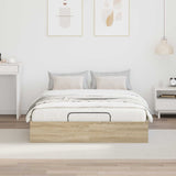 Ottoman Bed Frame Sonoma Oak 203 x 140 x 25 cm Engineered Wood 3409231