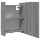 Bathroom Mirror Cabinet Grey Sonoma 62.5x20.5x64 cm Engineered Wood 826352