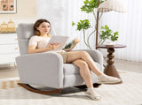 Corduroy Rocking Armchair - Grey T3398P424877