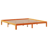 Bed Frame without Mattress Wax Brown 180x200 cm Super King Solid Wood Pine 3306068