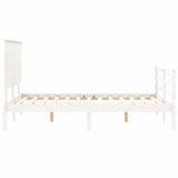 Bed Frame without Mattress White 140x200 cm Solid Wood 3195222