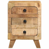 Bedside Cabinet 2 pcs 37x32x50 cm Solid Wood Rough Mango 4104516