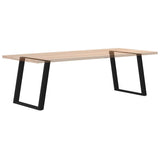 Dining Table Legs U-Shaped 2 pcs Black 70x cm Steel 4012792