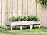Garden Planter with Legs White 120x40x42 cm PP 367899