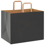 Paper Bags 250 pcs with Handles Black 32x22x24 cm 4101875