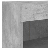 5 Piece TV Wall Units with LED Concrete Grey Engineered Wood 3216600