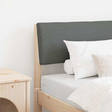 Upholstered Headboard Dark Grey 80 cm Solid Pine Wood 879145