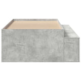 Storage Bed Frame Concrete grey 90 x 200 cm Engineered wood 3335192
