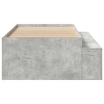 Storage Bed Frame Concrete grey 90 x 190 cm Engineered wood 3335208