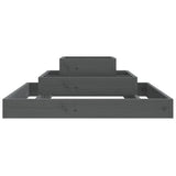 ZNTS Planter Grey 80x80x27 cm Solid Wood Pine 823866