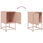 ZNTS Bedside Cabinet Pink 36x39x60.5 cm Steel 846448