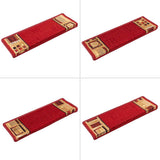 Stair Mats Self-adhesive 15 pcs 65x21x4 cm Red 326206