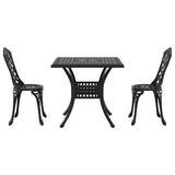 Garden Table Set 3 pcs Black Cast Aluminium 3334749