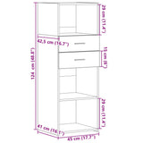 Highboard Sonoma Oak 45x42.5x124 cm Engineered Wood 846168