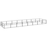 Dog Kennel Black 16 m Steel 3082115