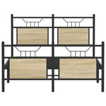 Bed Frame without Mattress Sonoma Oak 120x200 cm Engineered Wood 4106808