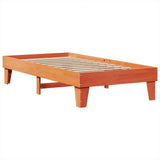 Bed Frame without Mattress Wax Brown 75x190 cm Small Single Solid Wood Pine 855381