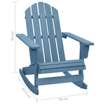 Garden Adirondack Rocking Chair Solid Fir Wood Blue 315885