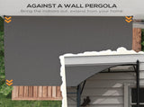 3 x 4m Metal Frame Pergola - Grey T3398P318605