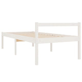 Senior Bed without Mattress White 90x200cm Solid Wood Pine 810600