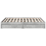 Bed Frame with Drawers without Mattress Concrete Grey 135x190 cm Double 3280695