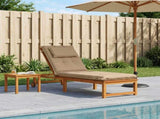 Sunlounger Cushion GEMERT 100% Polyester Sand 190 x 50 x 9 cm 947489