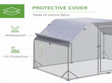 Walk in Chicken Run Chicken Coop Hen House Outdoor with Roof for 4-6 Chickens, 280 x 190 x 195cm T3398P350086