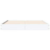 Bed Frame without Mattress White 135x190 cm Double Engineered Wood 842042