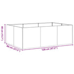 ZNTS Planter 120x80x40 cm Galvanised Steel 860750