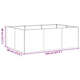 ZNTS Planter 120x80x40 cm Galvanised Steel 860750