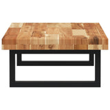 Basin Shelf Wall Mounted Steel and Solid Wood Acacia 3302745