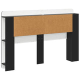 Headboard Cabinet with Storage Black Engineered Wood 8001274