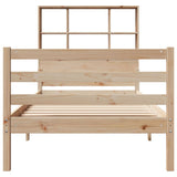 Bookcase Bed without Mattress 90x200 cm Solid Wood Pine 3322231