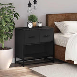 Bedside Cabinet Black 60x31x60 cm Engineered Wood and Metal 848694