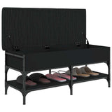 Shoe Bench Black 102x42x45 cm Engineered Wood 835197