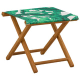 Deck Chair 4 pcs 3 Position Solid Eucalyptus Wood Leaf Pattern 3407805