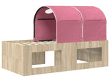Bed with Tunnel 3 pcs Artisian Oak and Pink Engineered Wood 3423518