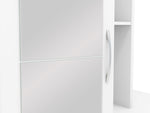 ZNTS Nevada Mirrored Open Shelf Wardrobe 100-101-146