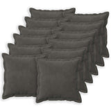 Cushion with Pillow HOUTEN 12 pcs Dark Grey Velvet 934623