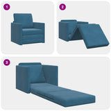 Sofa Bed Blue 74 x 77 x 81 cm Velvet 4106617