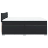 Box Spring Bed with Mattress Black 140x190 cm Faux Leather 3286120